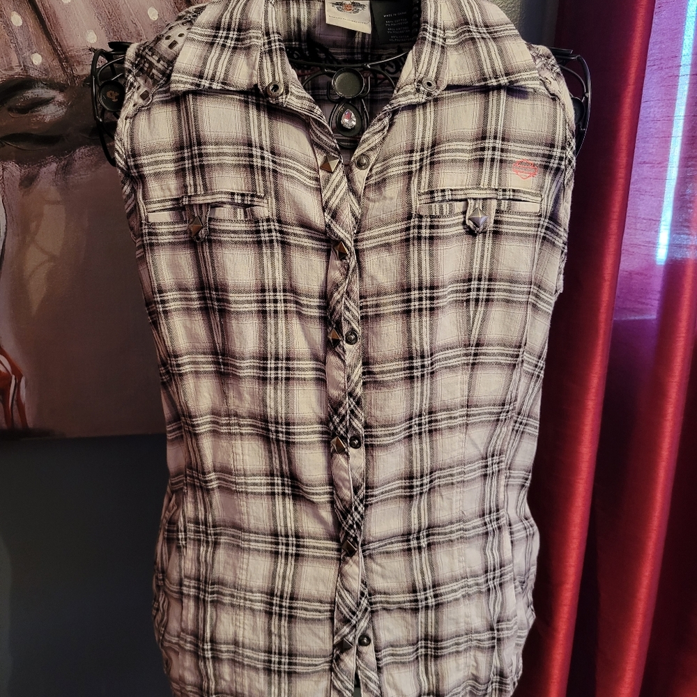 Harley-davidson button down top